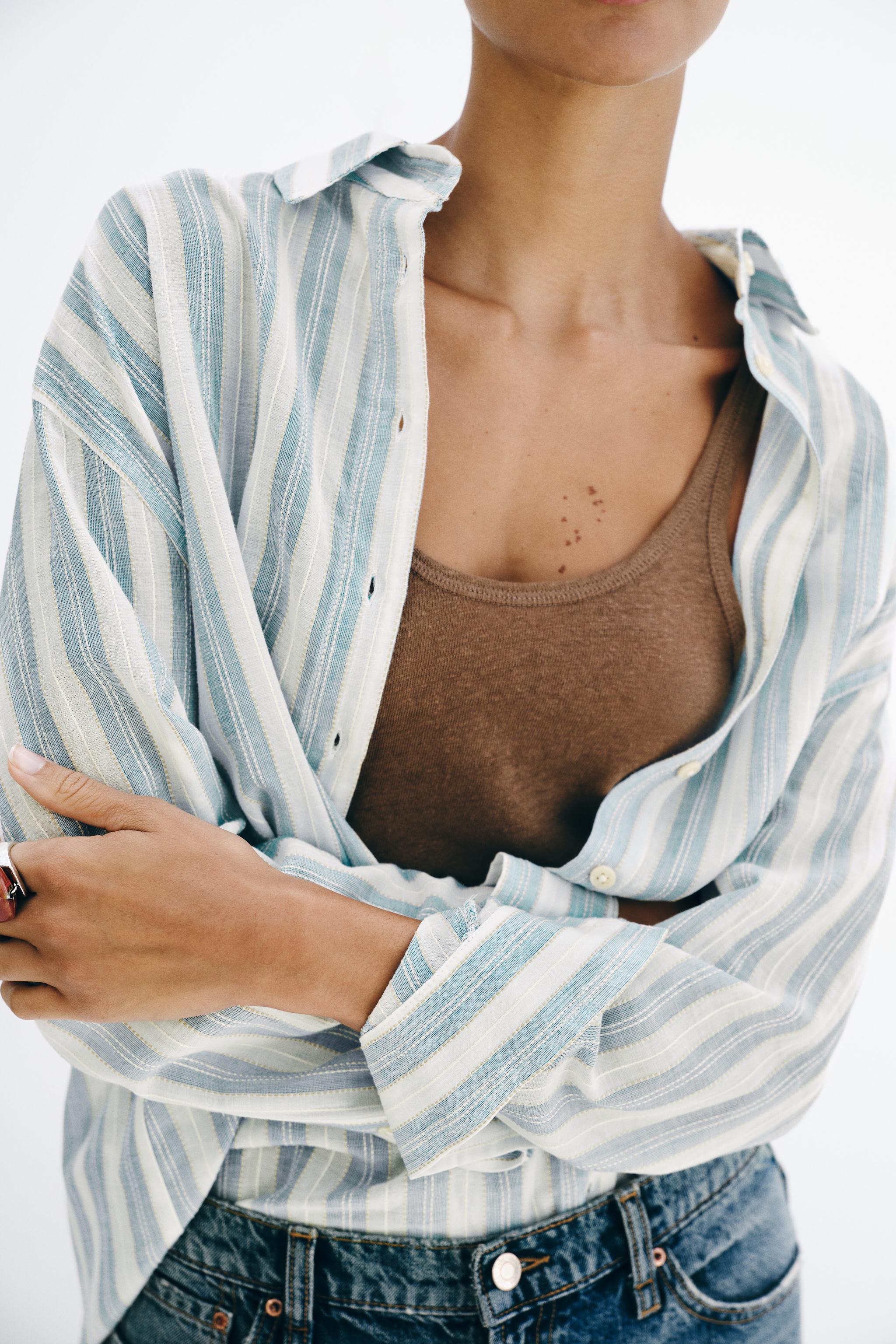 CHEMISE VOLUME À RAYURES